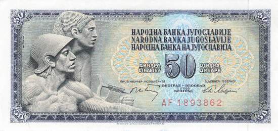 Jugoslawien p83c 50 Dinara 1968